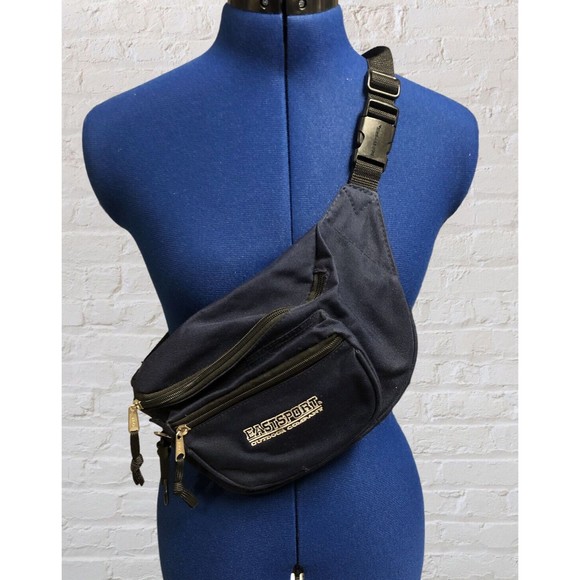 Vintage 1990s EastSport Outdoor Company FANNY PACK Navy Blue Waist Belt Bag - Picture 2 of 9